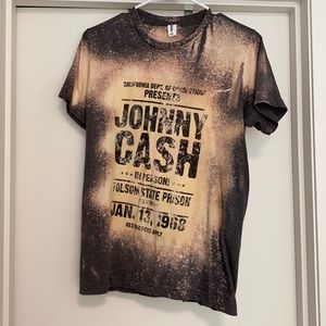 Johnny cash bleached graphic tee